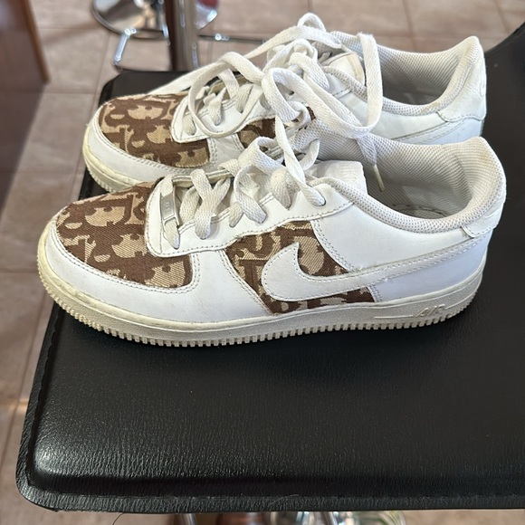 Christian Dior Custom Nike Air Force ones Size 6.5 Women - Picture 4 of 16